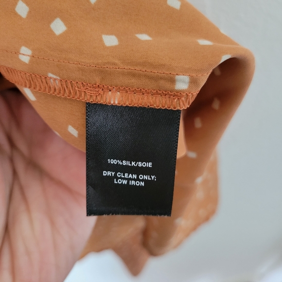 LAFAYETTE 148 Silk Long Sleeve Square Print Button Down Blouse - Picture 5 of 6